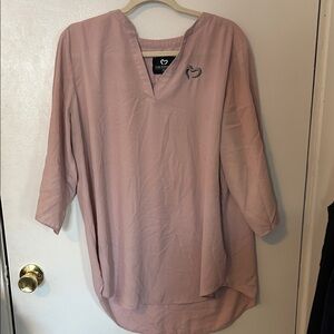 Pink V-Neck Women's Top